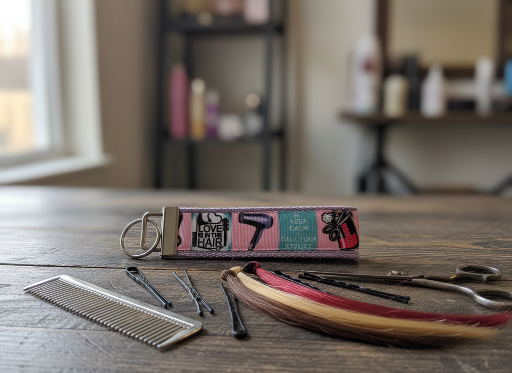 ✨ Hair Stylist Keychain Wristlet – Cute Gift for Hairdressers, Stylists & Salon Pros ✂️