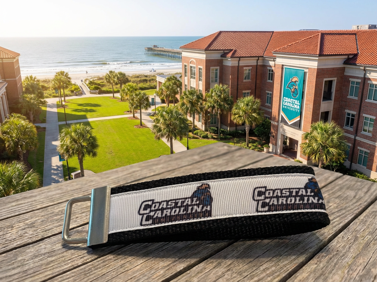 🏖️ Coastal Carolina University Keychain – CCU Chanticleers Lanyard Strap Keychain