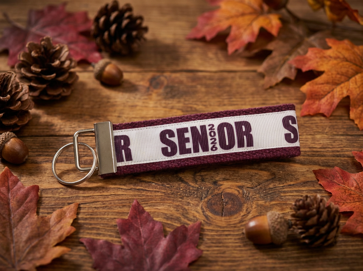 🎓 Senior 2026 Wristlet Keychain – Custom School Color Backing | Graduation Gift | Class of 2026 Key Fob