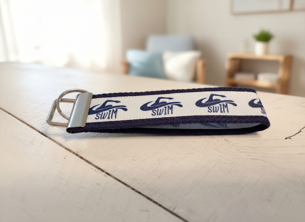 Swim Keychain Wristlet – Perfect Gift for Swimmers, Swim Moms & Swim Teams | Durable Key Fob