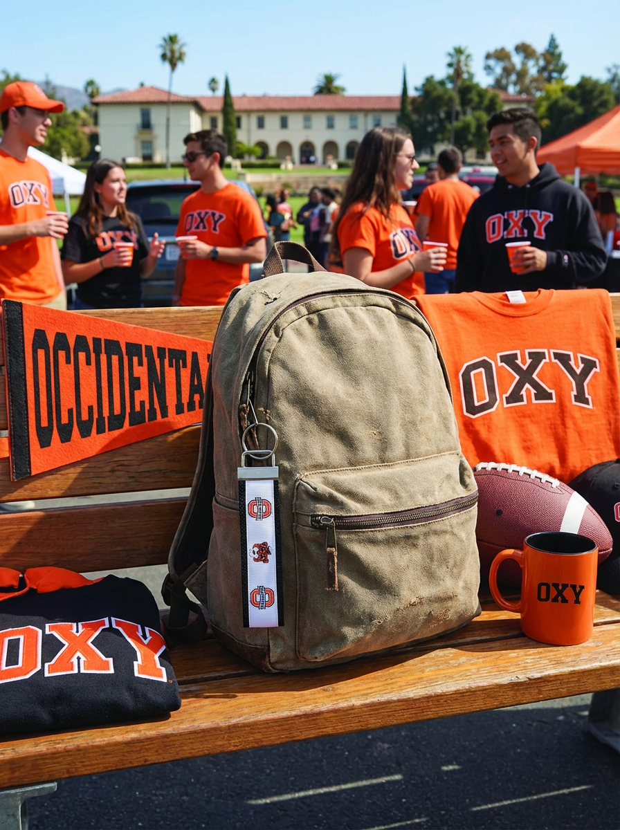 🐯 Occidental College Keychain – Oxy Tigers Octagonal Keychain – College Spirit Gift – Handmade Accessory for Students, Alumni & Fans