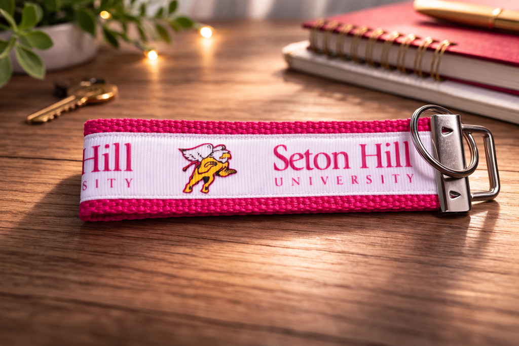 Seton Hill University Keychain Wristlet | College Keychain | Griffins Fan Gift | Custom College Wrist Strap Keychain | Graduation Gift