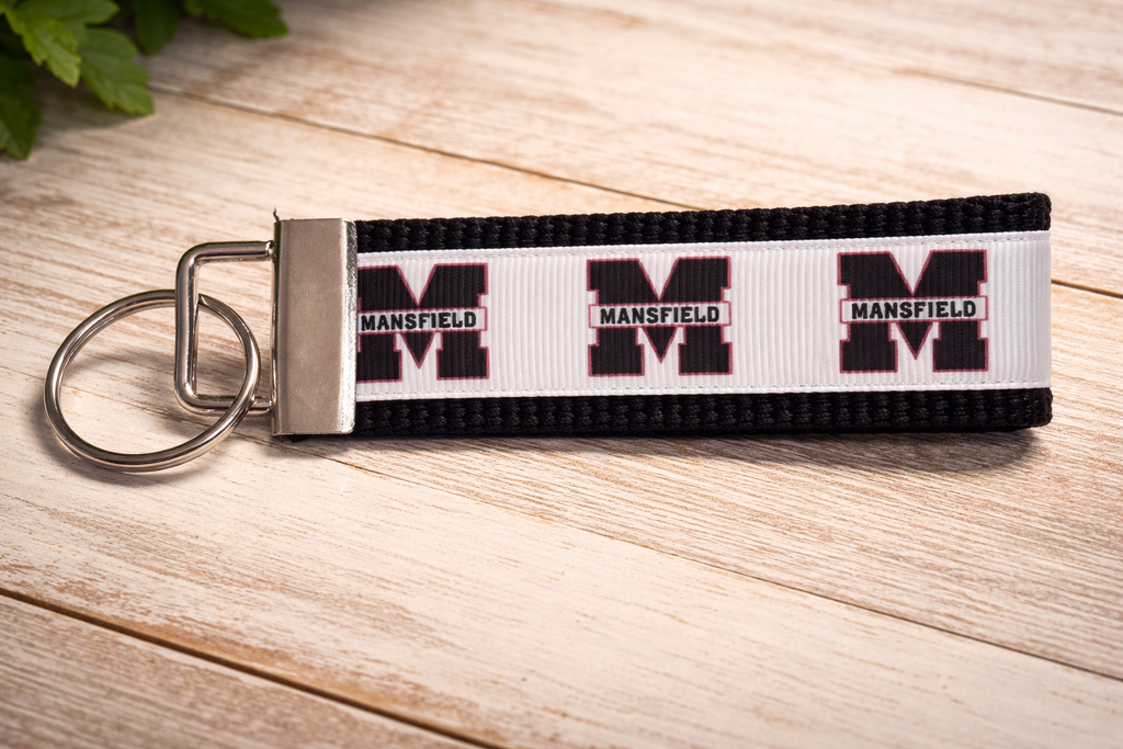Mansfield University Keychain | Mansfield Mounties Wristlet Key Fob | College Keychain Gift | Mansfield PA School Spirit | Handmade Key Holder