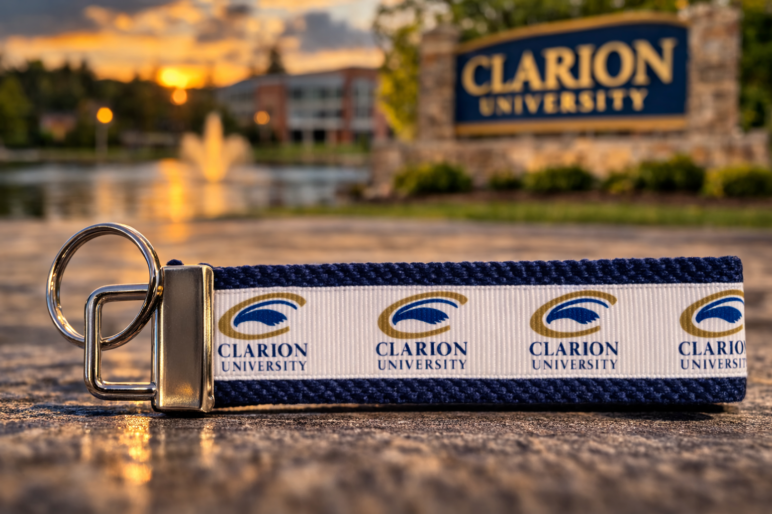 Clarion University Keychain | College Key Fob | Clarion Golden Eagles Gift | Alumni Gift | College Student Keychain | Pennsylvania College Keychain