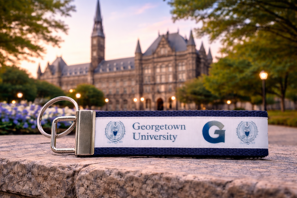 Georgetown University Keychain | Georgetown Hoyas Gift | College Key Fob | Georgetown Alumni Gift | Washington DC College Keychain | Student Gift