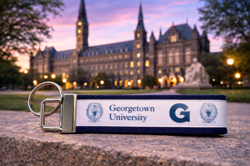 Georgetown University Keychain | Georgetown Hoyas Gift | College Key Fob | Georgetown Alumni Gift | Washington DC College Keychain | Student Gift