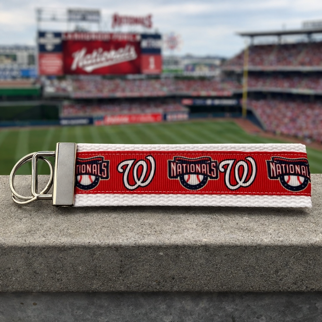 Washington Nationals Cotton Webbing Keychain/ Key fob