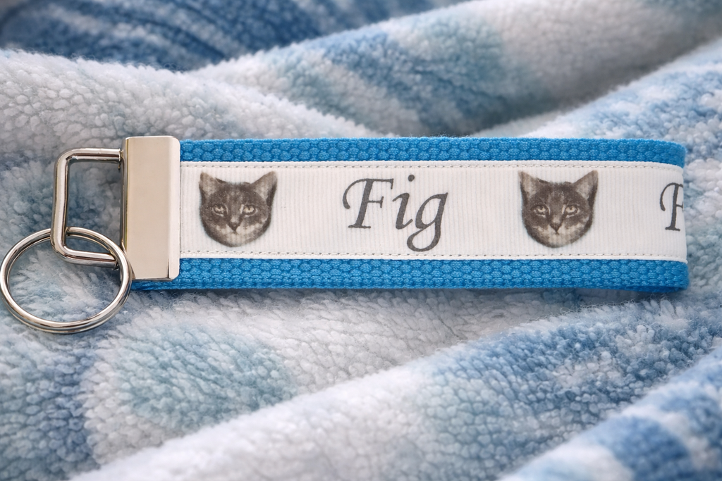 🐾 Fig the Clinic Cat Keychain Wristlet – Support the Angel Fund | Homeward Bound Veterinary Services