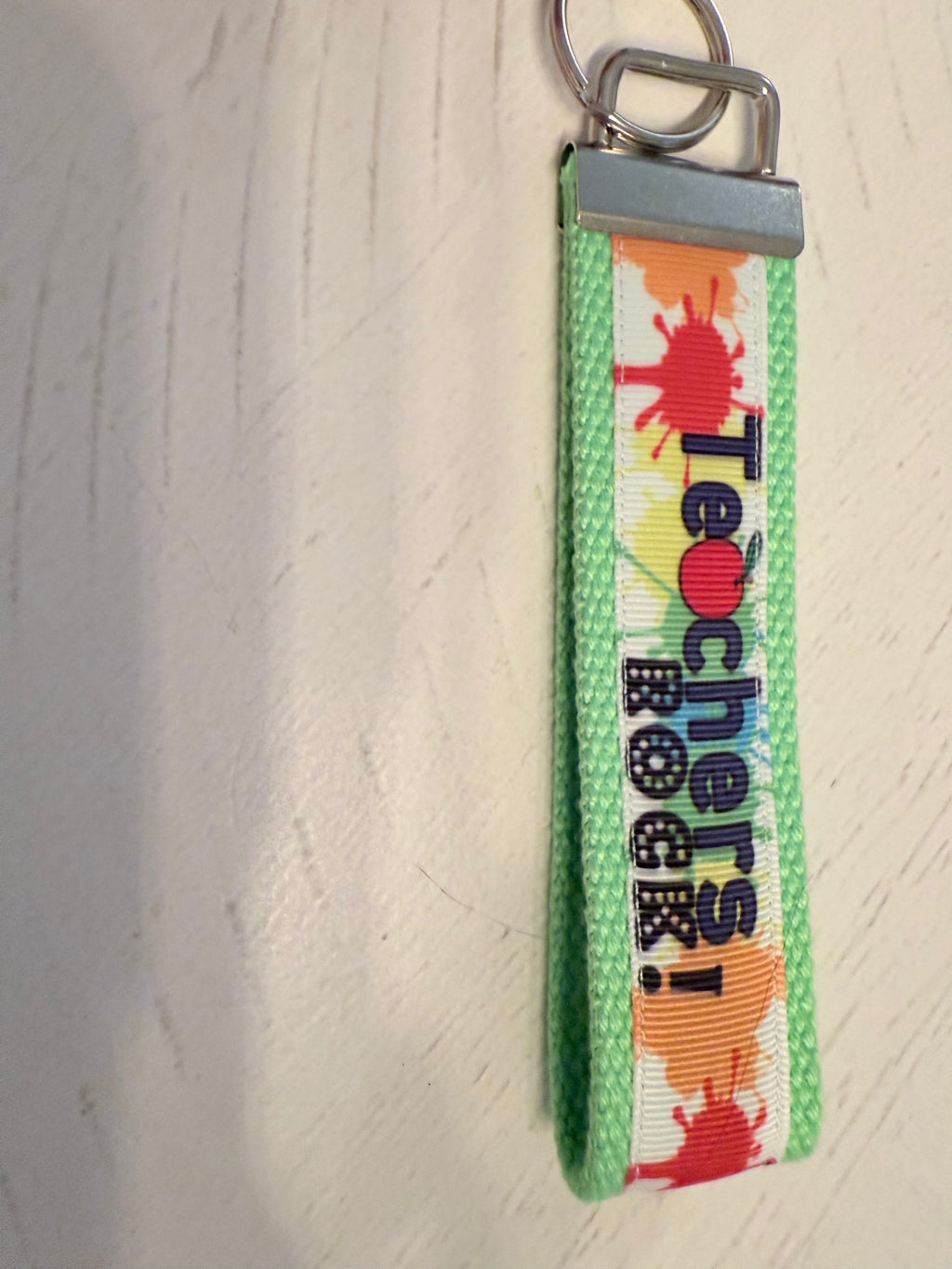 Teachers Rock Wristlet Keychain – Handmade Teacher Appreciation Gift