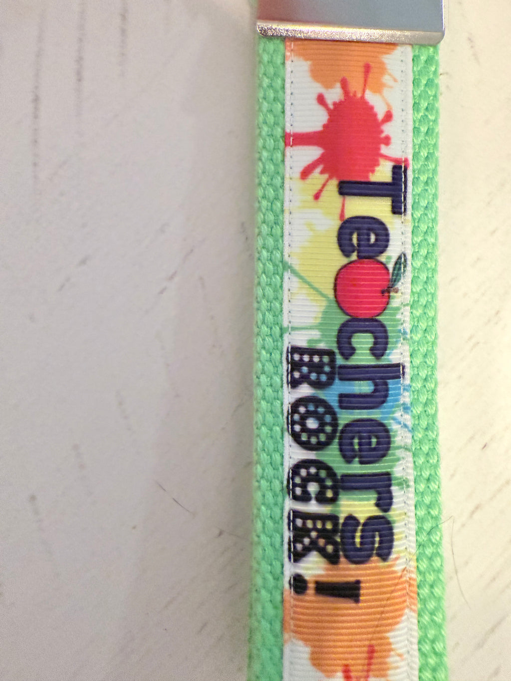 Teachers Rock Wristlet Keychain – Handmade Teacher Appreciation Gift