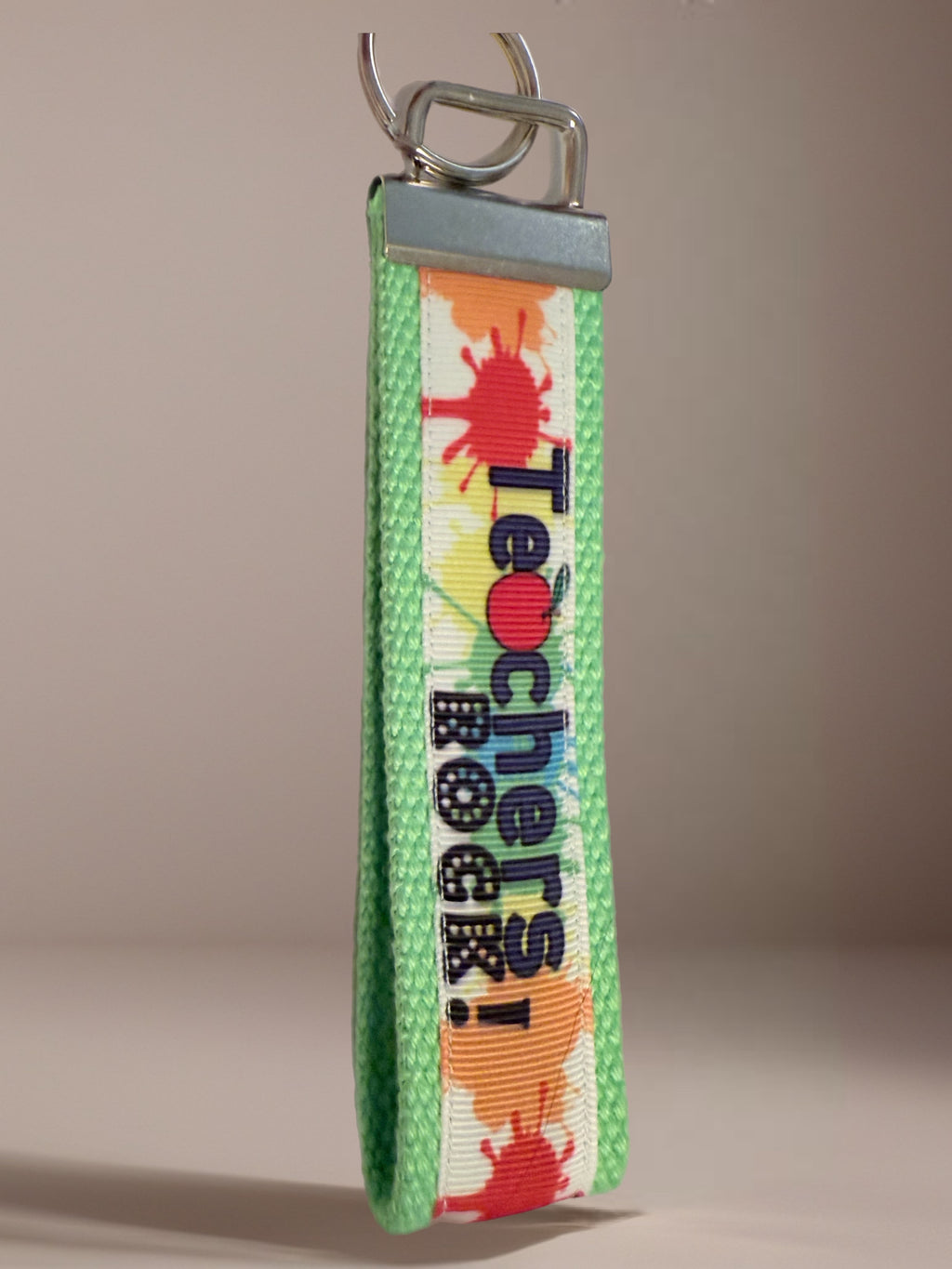 Teachers Rock Cotton Webbing Keychain/ Keyfob/ Wristlet