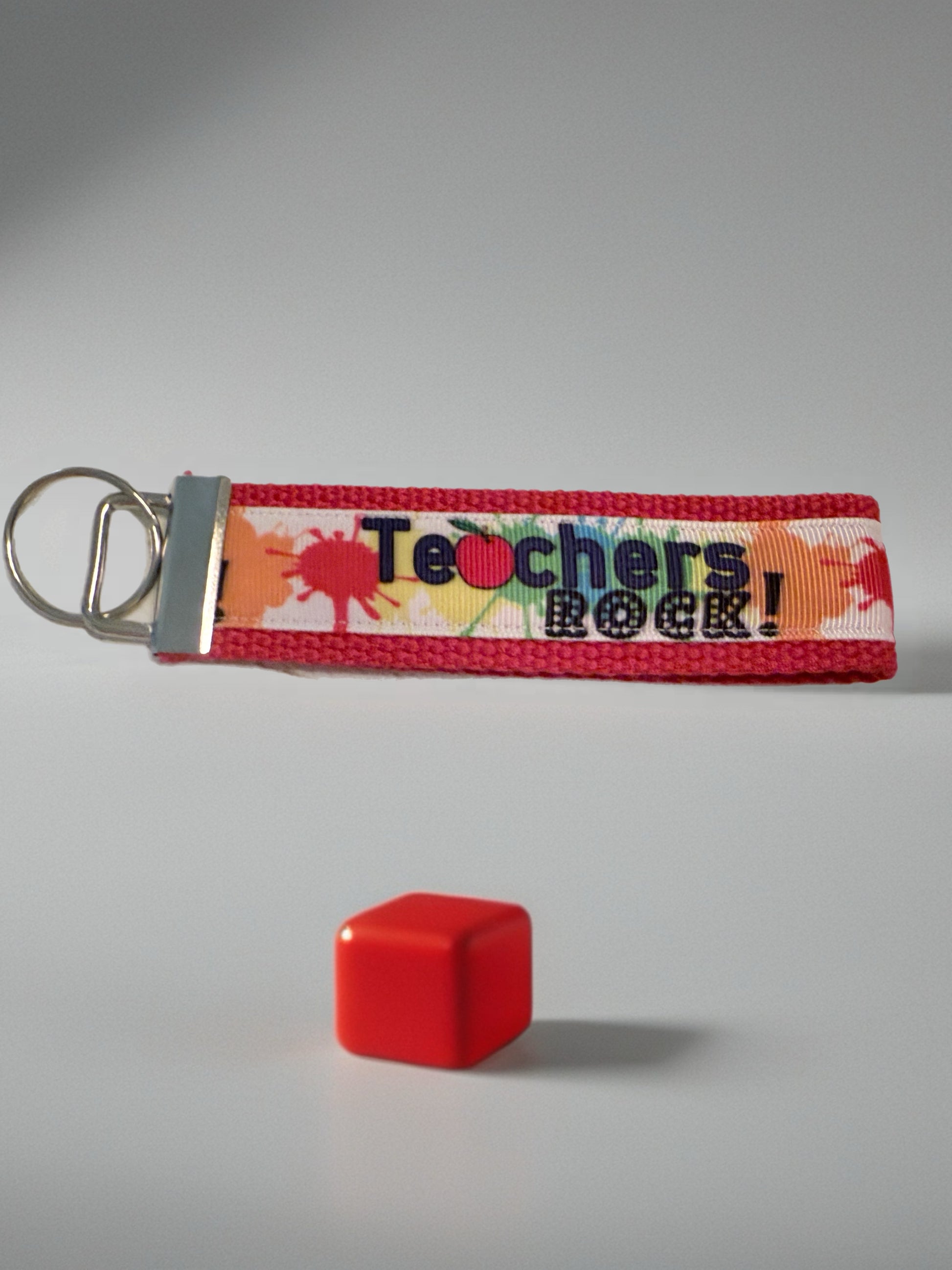 Teachers Rock Cotton Webbing Keychain/ Keyfob/ Wristlet