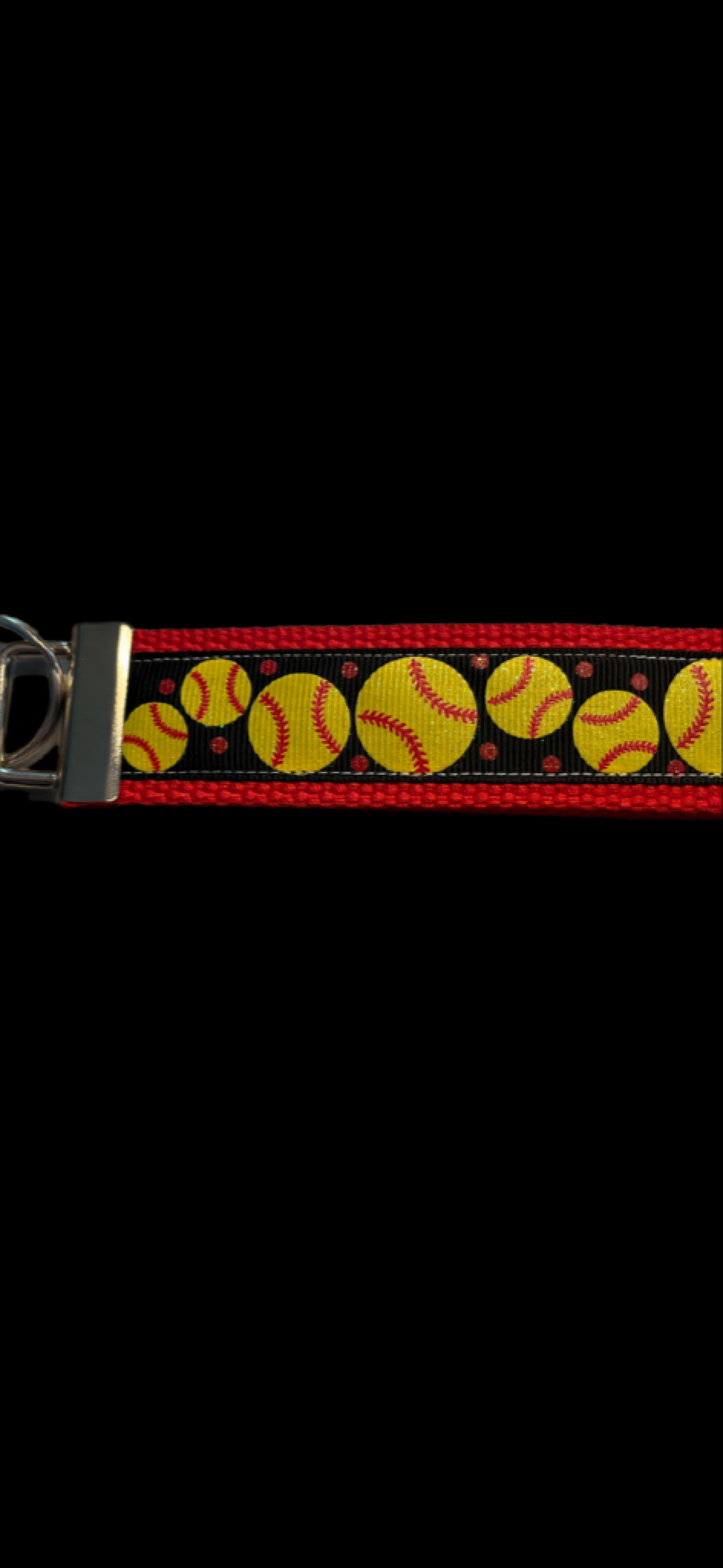 🥎 Softball Polka Dot Wristlet Keychain – Bold, Fun & Functional for Fans and Players