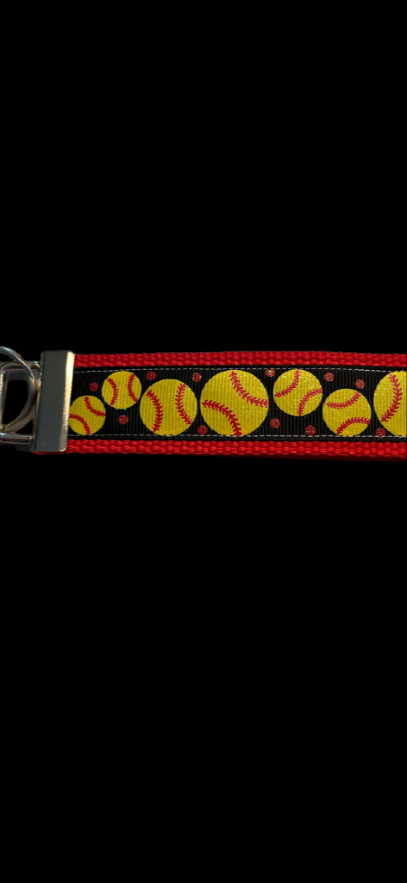 🥎 Softball Polka Dot Wristlet Keychain – Bold, Fun & Functional for Fans and Players