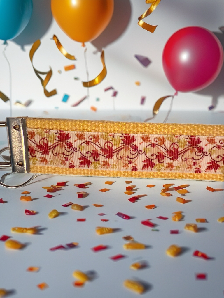 🍂 Fall Leaves Wristlet Keychain – Elegant Autumn Accessory for Seasonal Style