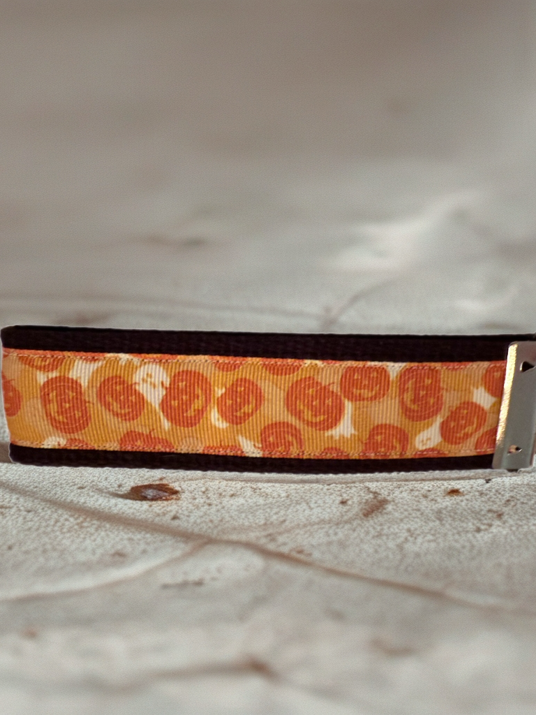 Jack'o'Lantern and Ghost Keychain/ Wristlet/ Keyfob