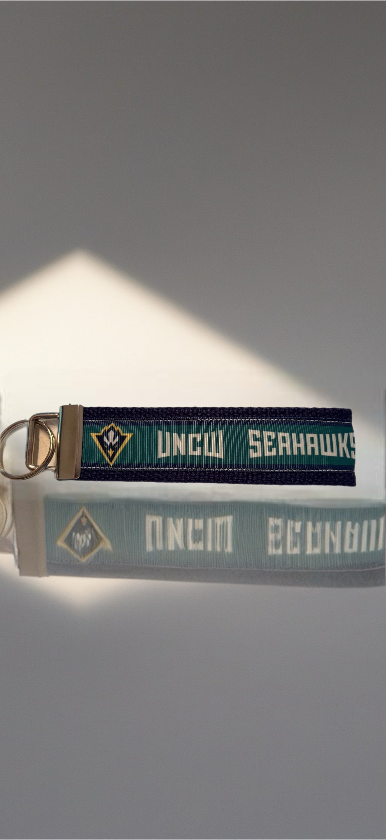 UNCW Seahawks Wristlet Keychain – Handmade Lanyard for Fans and Students