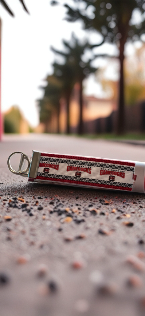 🐔 Gamecocks Spirit Wristlet Keychain – Handmade & Bold!