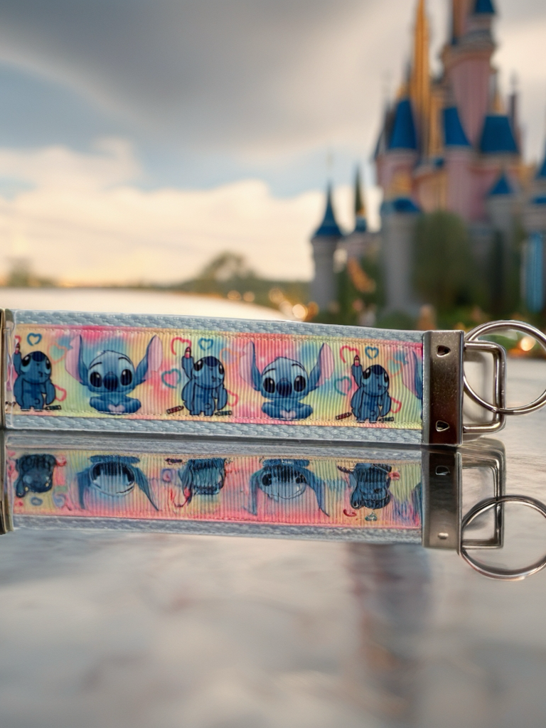 💙 Stitch-Inspired Wristlet Keychain – Cute Alien Vibes On the Go! 💙