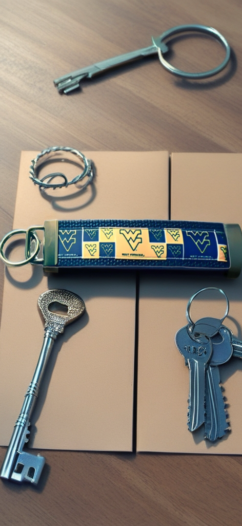 🏈 West Virginia University WVU Wristlet Keychain – Mountaineers Gift for Students, Alumni & Fans