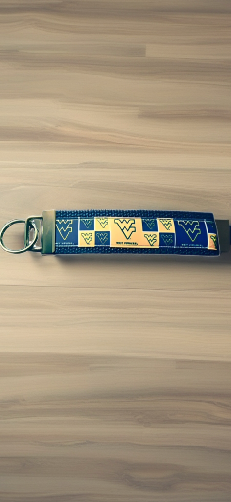 🏈 West Virginia University WVU Wristlet Keychain – Mountaineers Gift for Students, Alumni & Fans