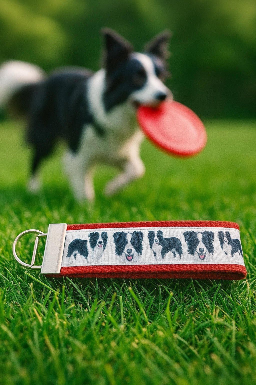 Border Collie Wristlet Keychain – Dog Lover Gift, Pet Owner Accessory