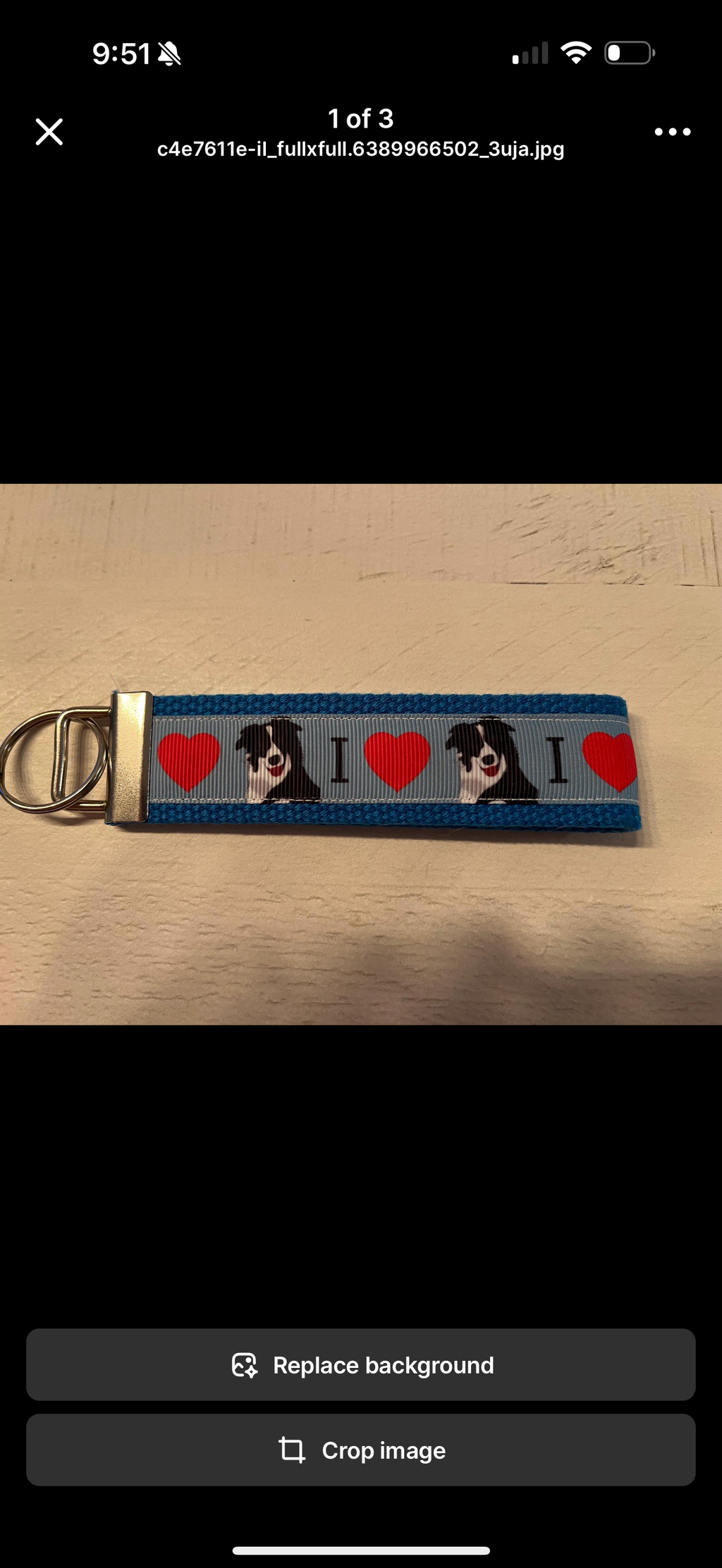 I Love Border Collies Wristlet Keychain – Handmade Dog Lover Gift