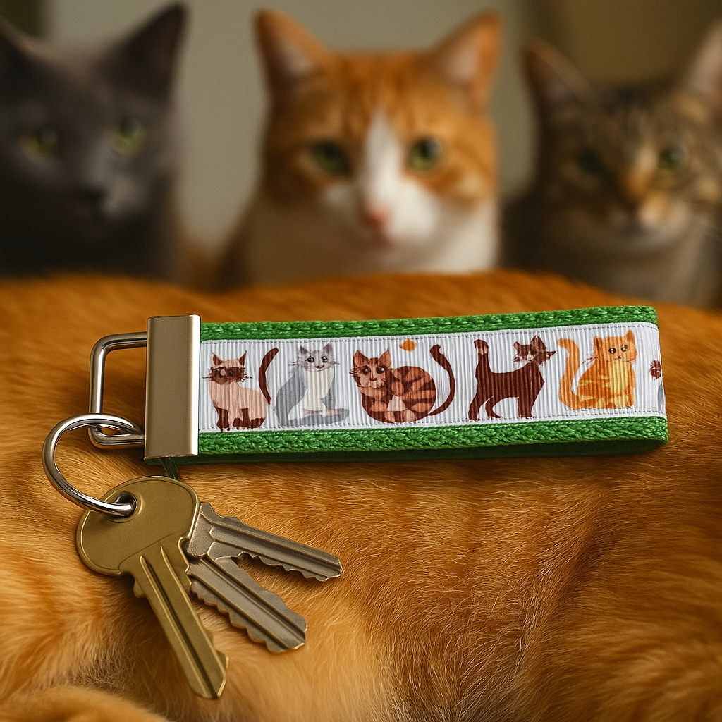 Playful Cats Keychain