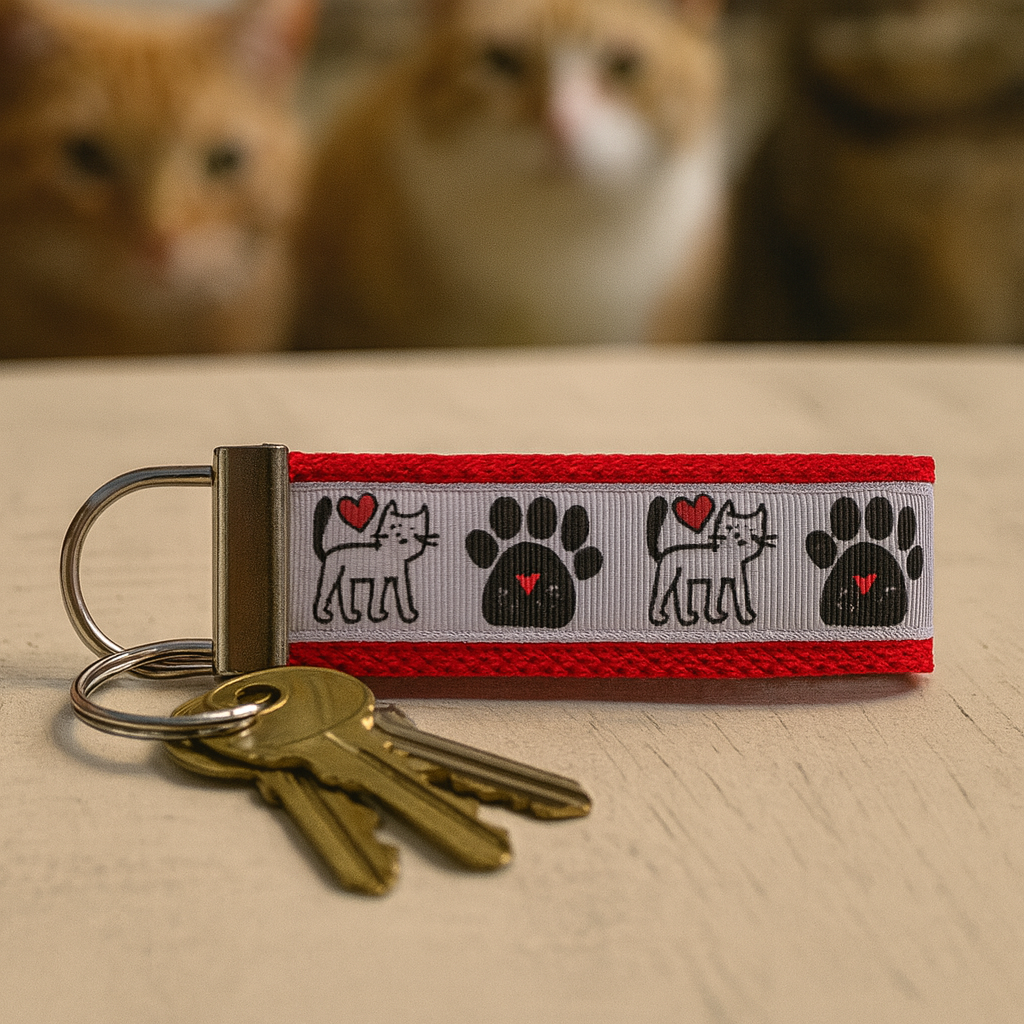 I Love My Cat Keychain