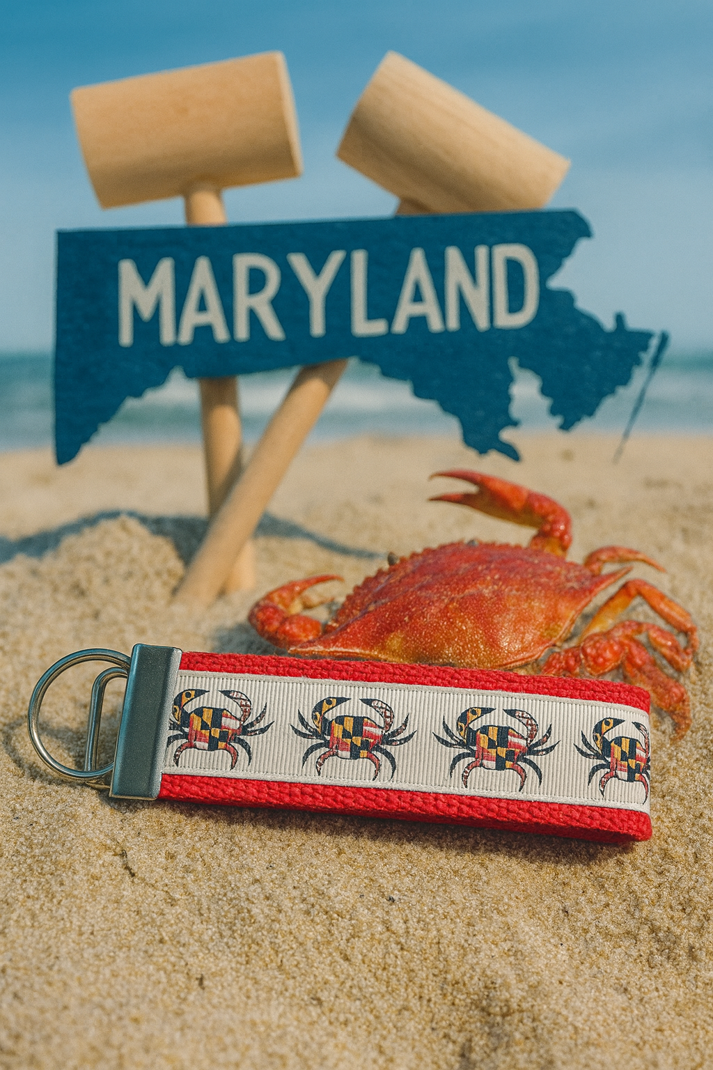Maryland Crab Keychain Wristlet – Show Off Your State Pride!