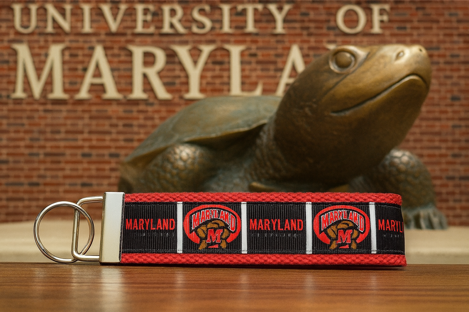 University of Maryland Testudo Wristlet Keychain – Terps Fan Gift