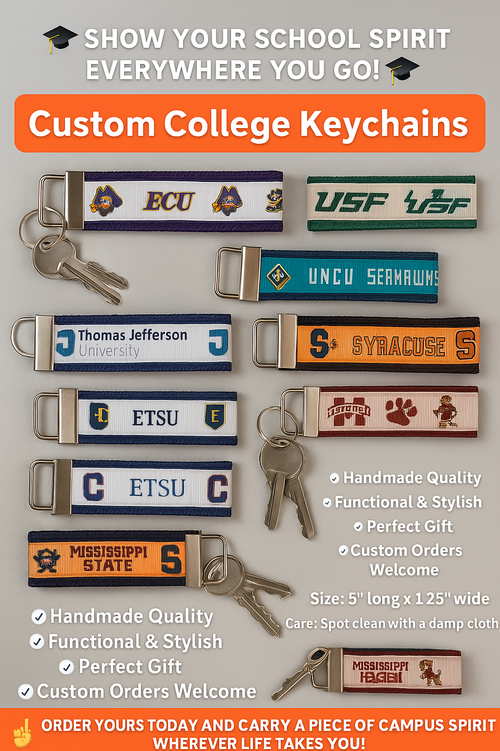 Custom College Keychains