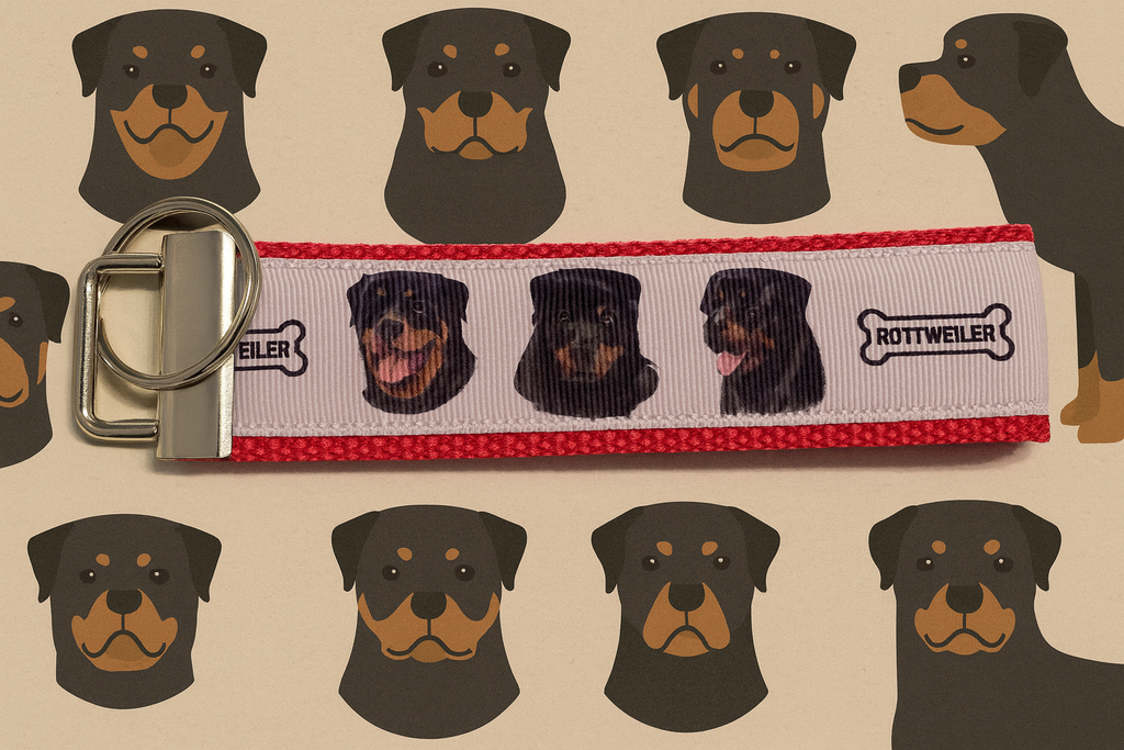 Rottweiler Dog Lover Keychain Wristlet