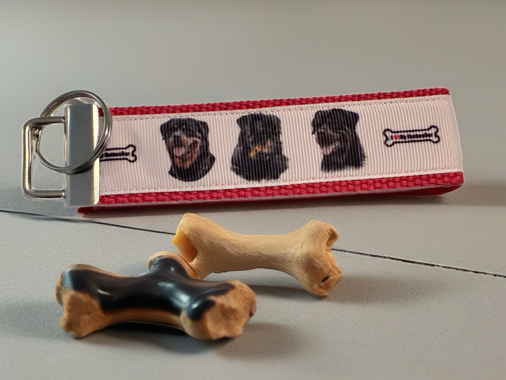 Rottweiler Dog Lover Keychain Wristlet