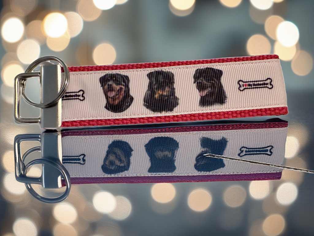 Rottweiler Dog Lover Keychain Wristlet