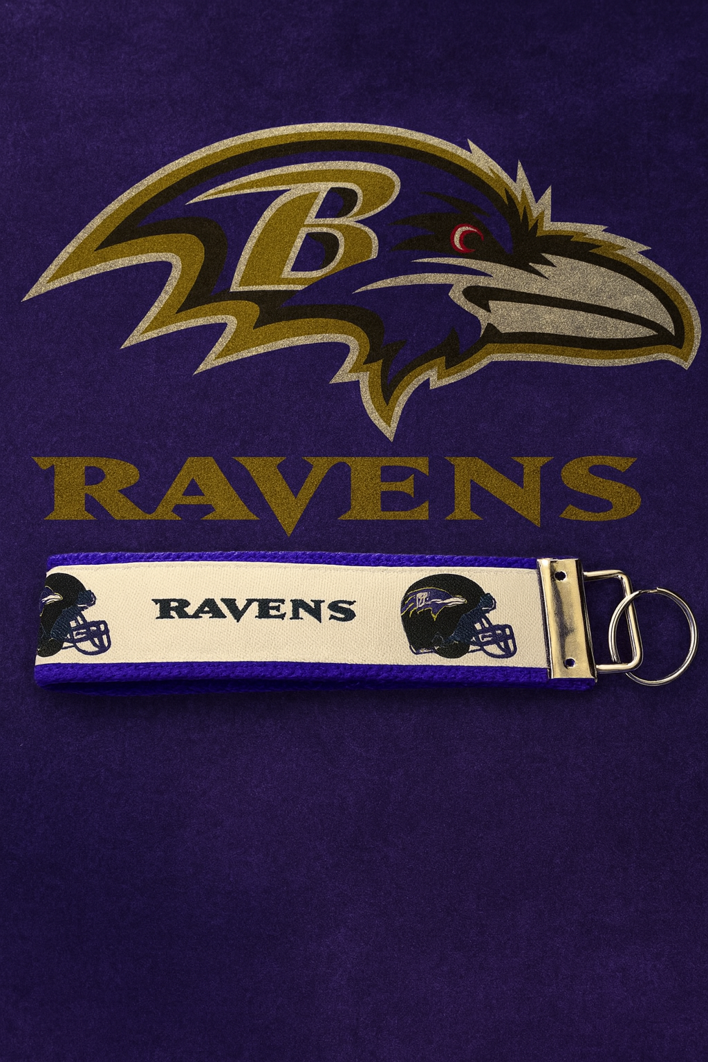 Baltimore Ravens Football Keychain – Wristlet with Keys – Perfect Gift for Ravens Fans