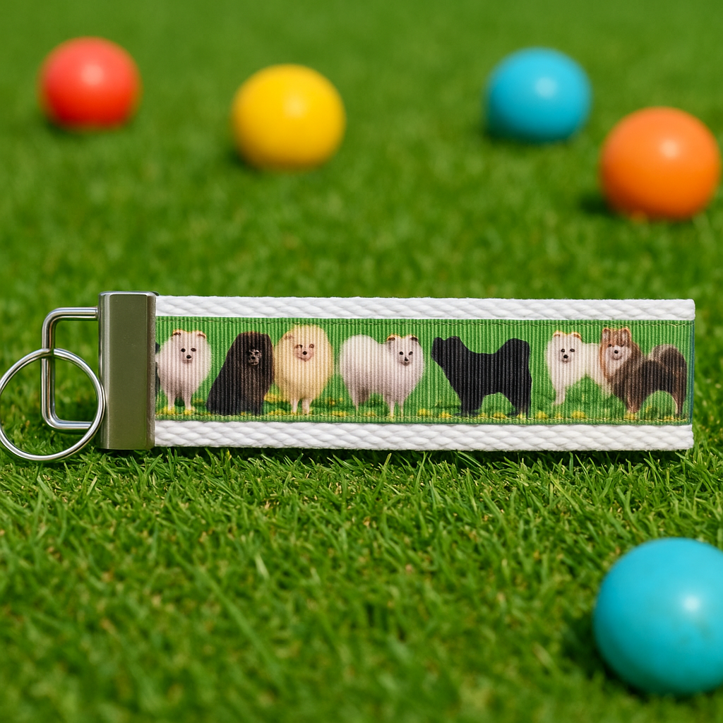 Pomeranian Dog Keychain Wristlet – Cute & Durable Pet Lover Gift