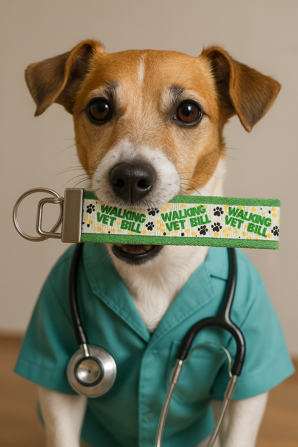 Walking Vet Bill Keychain Wristlet – Funny Veterinary & Pet Lover Gift