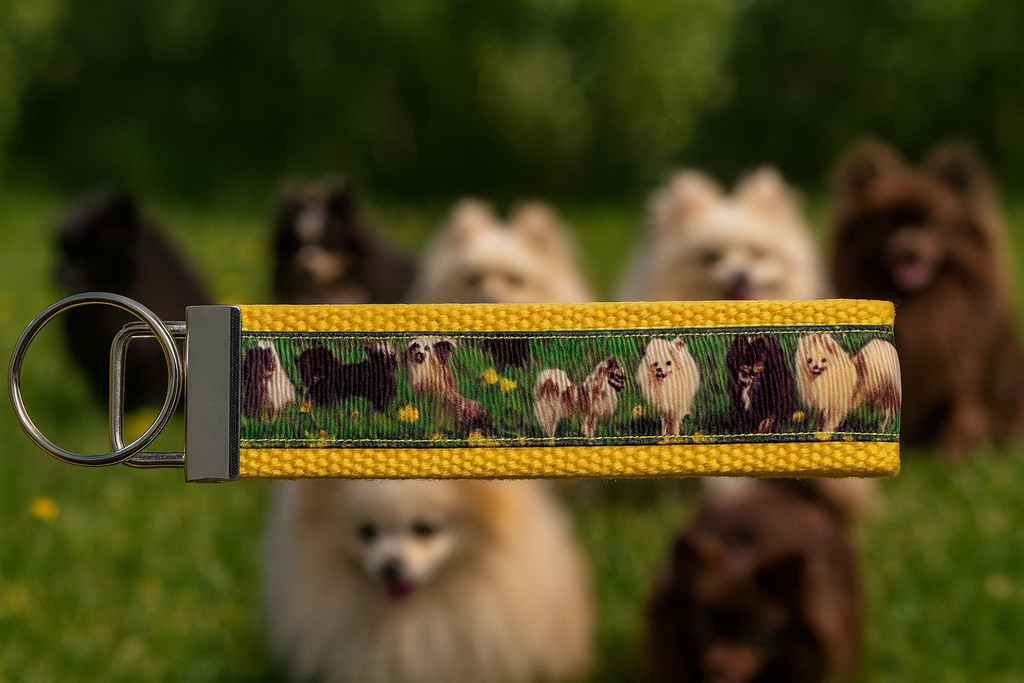 Pomeranian Dog Breed Keychain Wristlet – Cute & Durable Pet Lover Gift