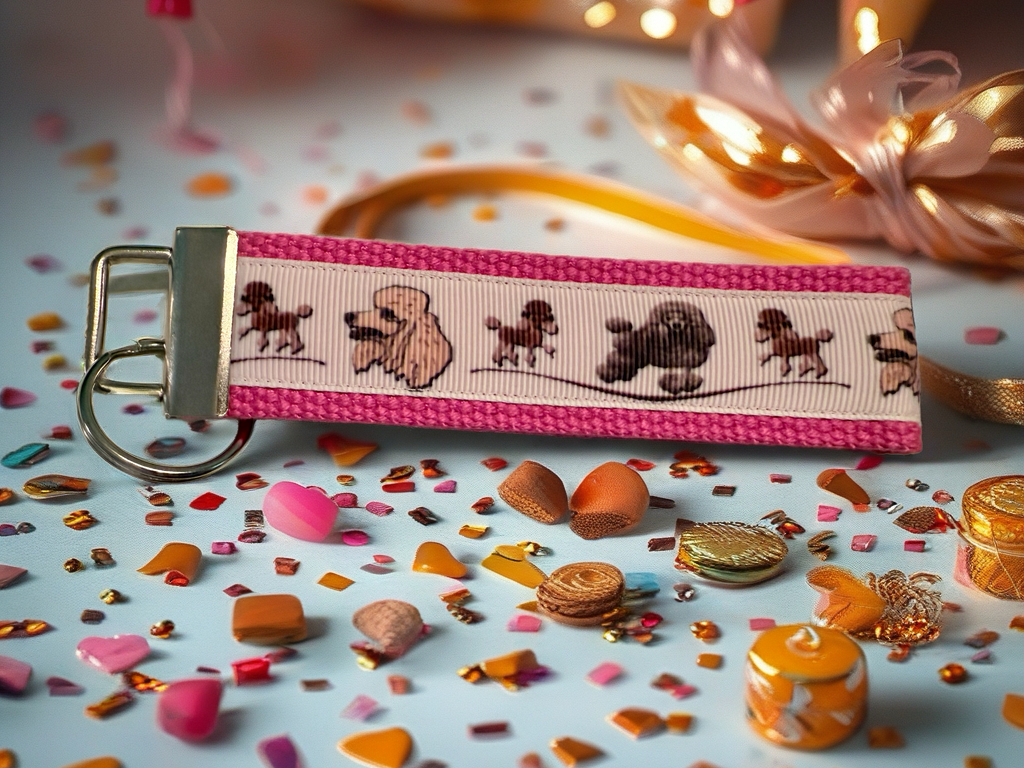 Poodle Lovers Keychain Wristlet – Durable & Stylish Accessory
