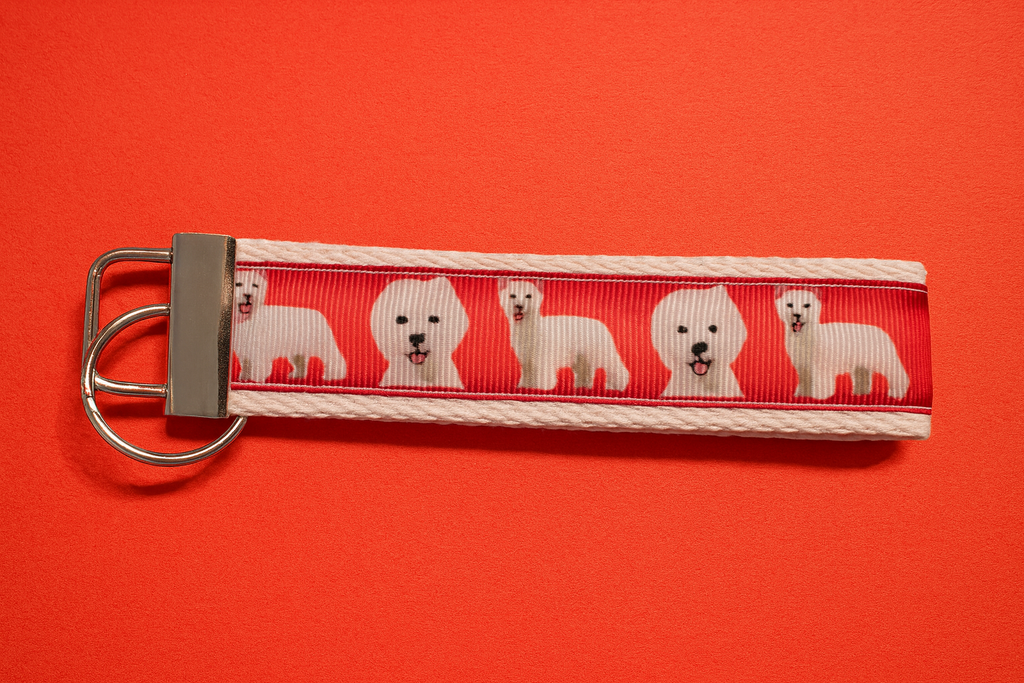 Westie Dog Keychain Wristlet – Cute West Highland White Terrier Gift