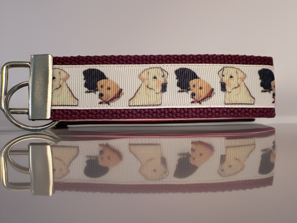 Labrador Retriever Wristlet Keychain – Yellow, Black & Chocolate Lab Dog Lover Gift