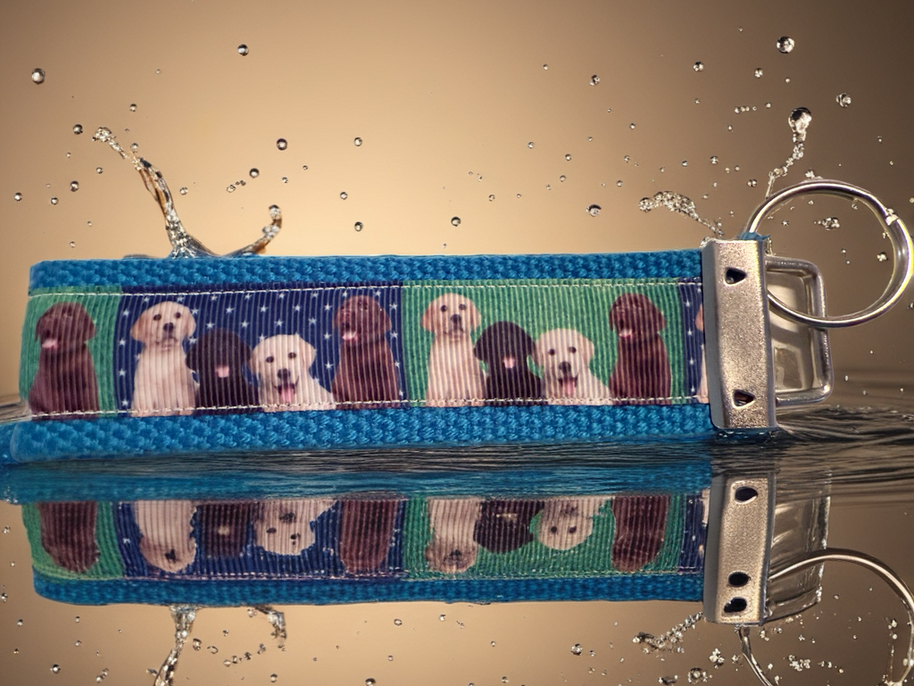 Labrador Retriever Keychain – Handmade Dog Key Fob Featuring Yellow, Chocolate & Black Labs