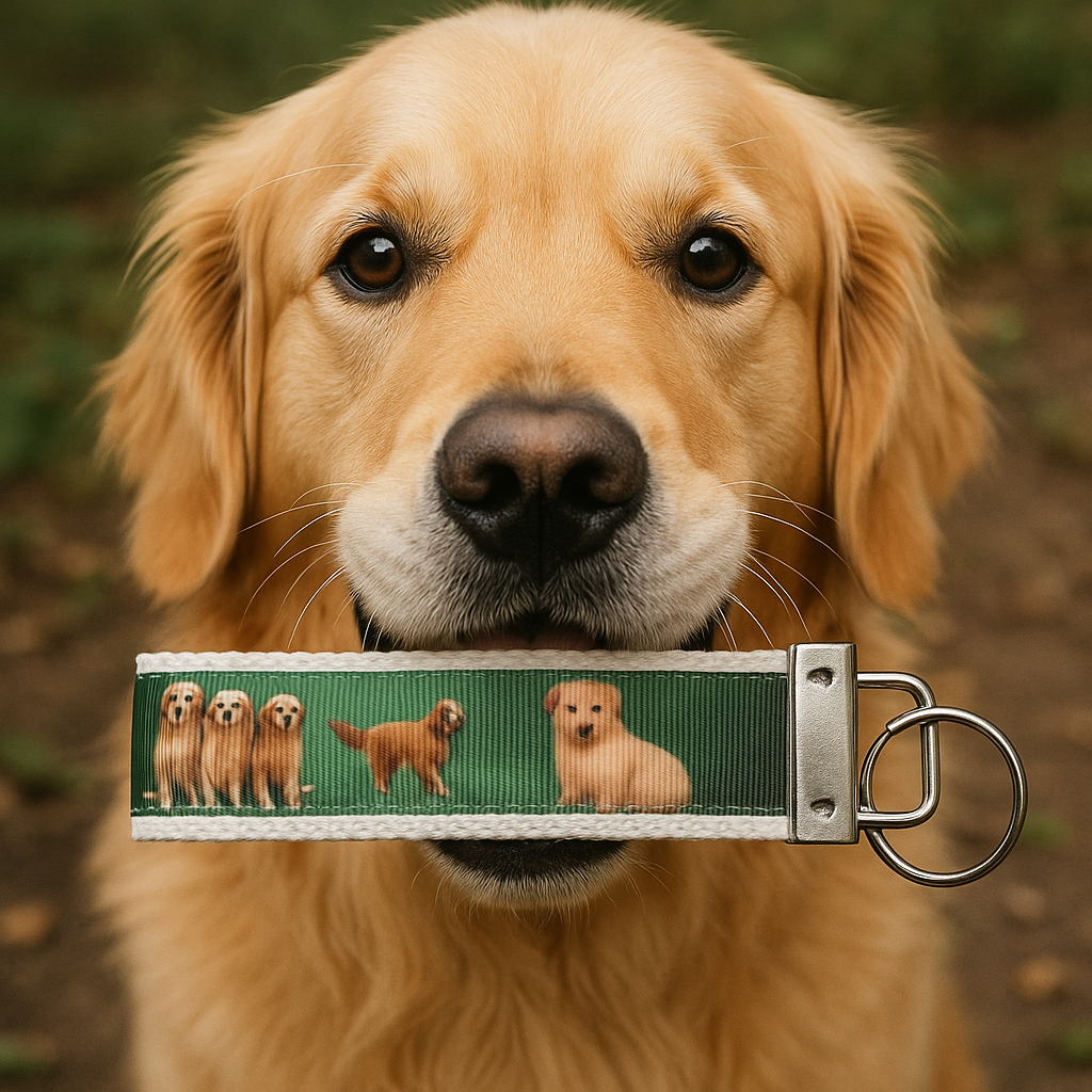 Golden Retriever Keychain – Dog Lover Gift, Puppy Key Fob, Retriever Accessory