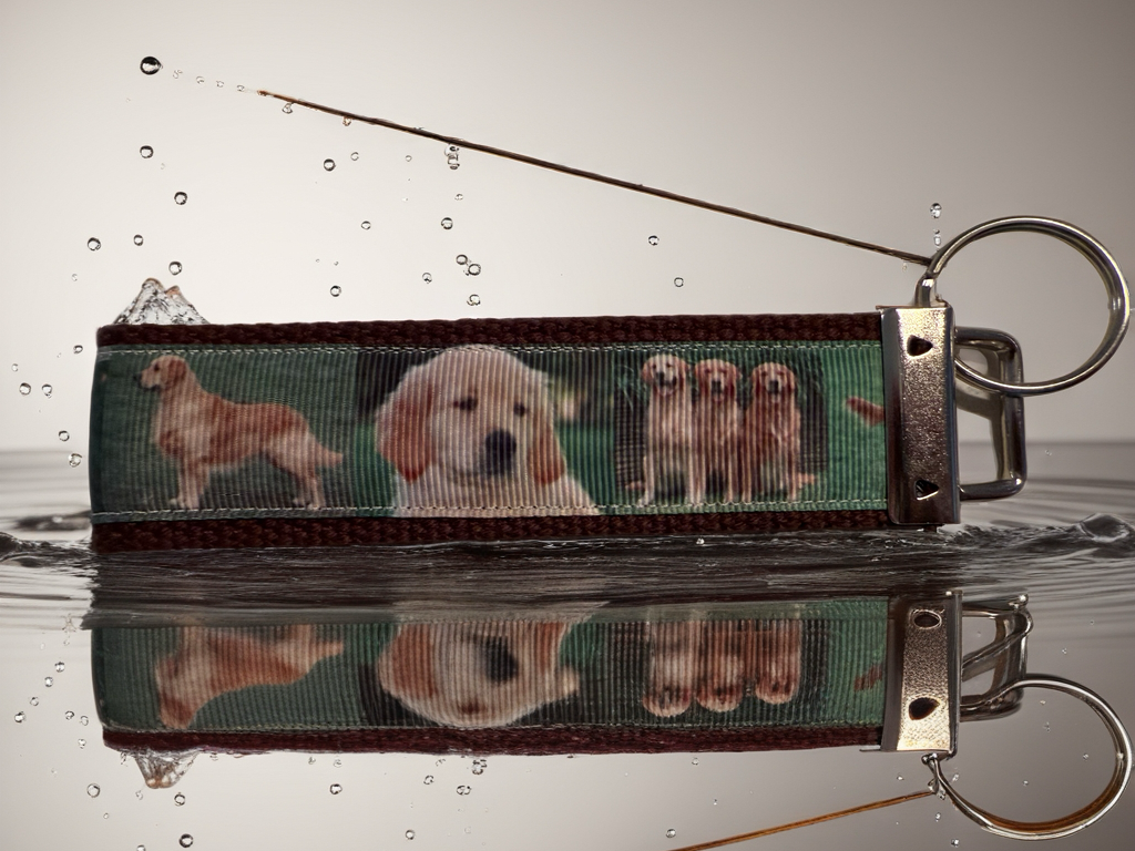 Golden Retriever Keychain – Dog Lover Gift, Puppy Key Fob, Retriever Accessory