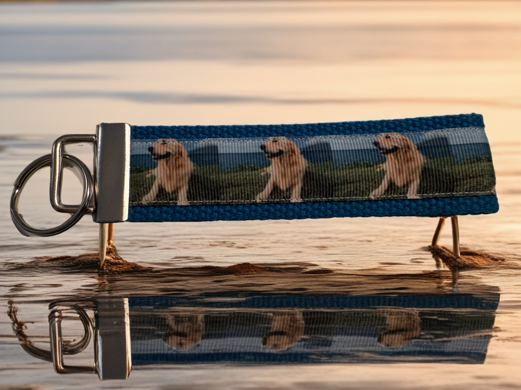 Golden Retriever Keychain – Dog Lover Gift, Retriever Puppy Key Fob, Pet Parent Accessory