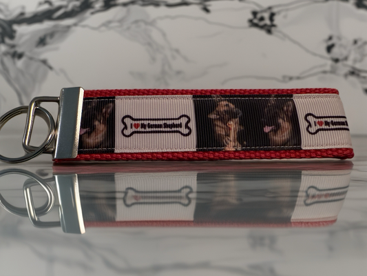 German Shepherd Keychain – I Love My German Shepherd Dog Lover Gift, Puppy Key Fob, Pet Parent Accessory