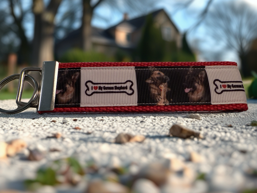 German Shepherd Keychain – I Love My German Shepherd Dog Lover Gift, Puppy Key Fob, Pet Parent Accessory
