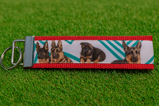 German Shepherd Keychain – Dog Lover Gift, Puppy Key Fob, German Shepherd Accessories