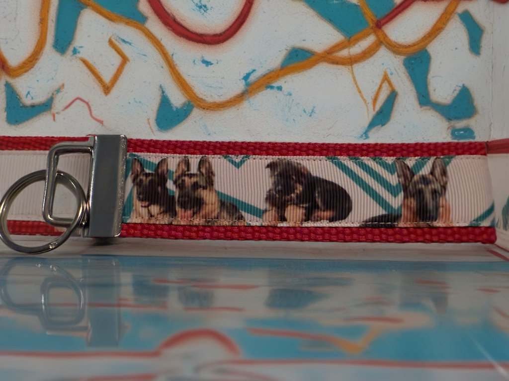 German Shepherd Keychain – Dog Lover Gift, Puppy Key Fob, German Shepherd Accessories